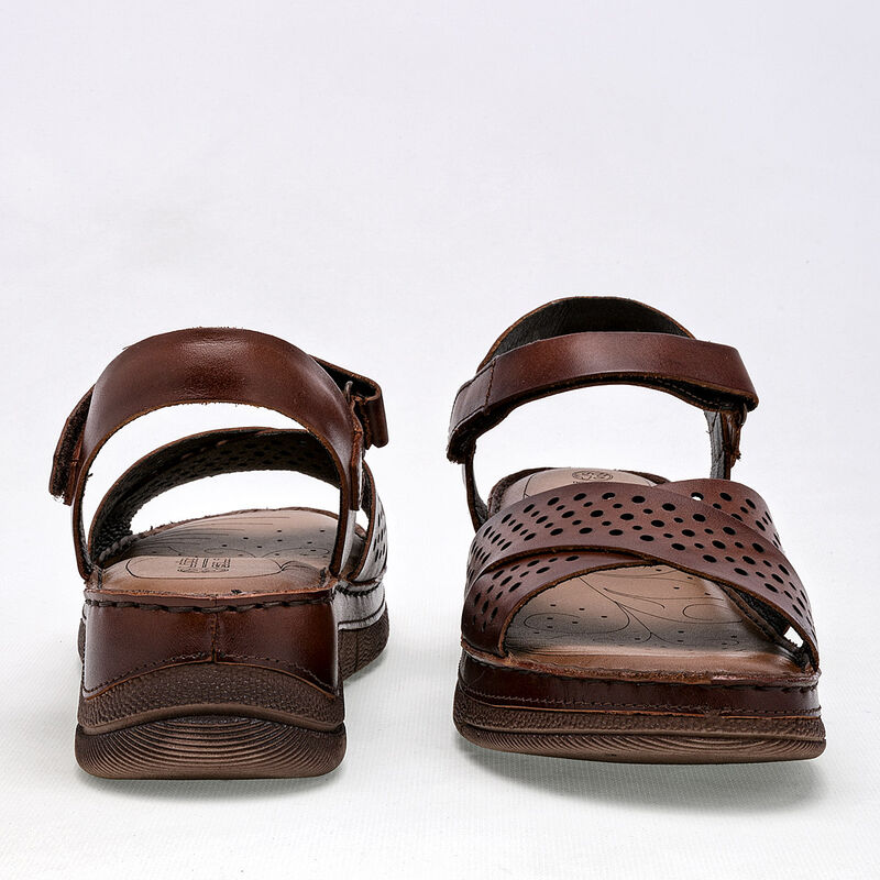 Lobo Solo Sandalia para mujer caf&eacute; image number null