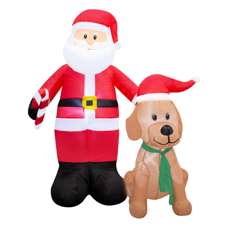 Inflable Navideño Santa Y Amigo Luz Led 1.50 Mt... image number null
