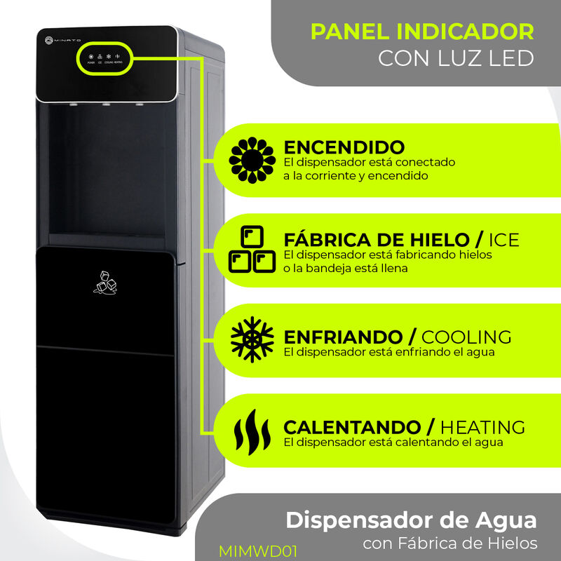 Minato Dispensador De Agua Con F&aacute;brica De Hielo... image number null