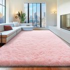 Alfombra De &Aacute;rea Aafkk 20x25 Cm Rosa De Pelo Largo Y Suave