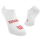 Wilson 5 Pares de Liner largos para Hombre, Color Blanco Logo Rojo ,Talla Unitalla, Sin felpa