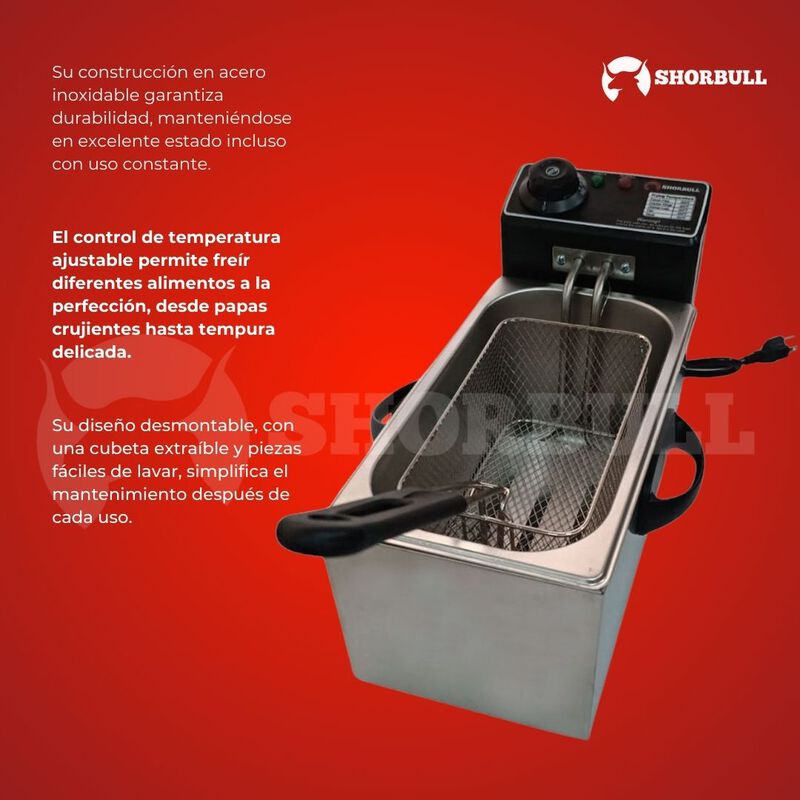 SHORBULL - Freidora  De Aceite, Capacidad De 4L... image number null