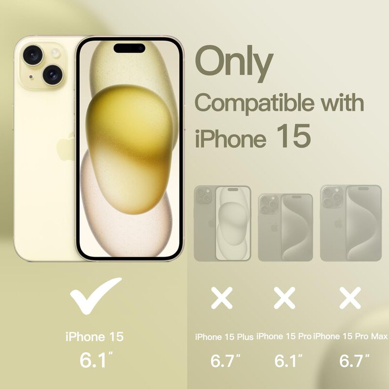 Funda JETech Silicona Amarillo para iPhone 15 image number null