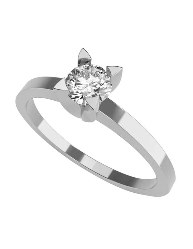 Anillo de Compromiso en Oro de 14K con Circonia... image number null