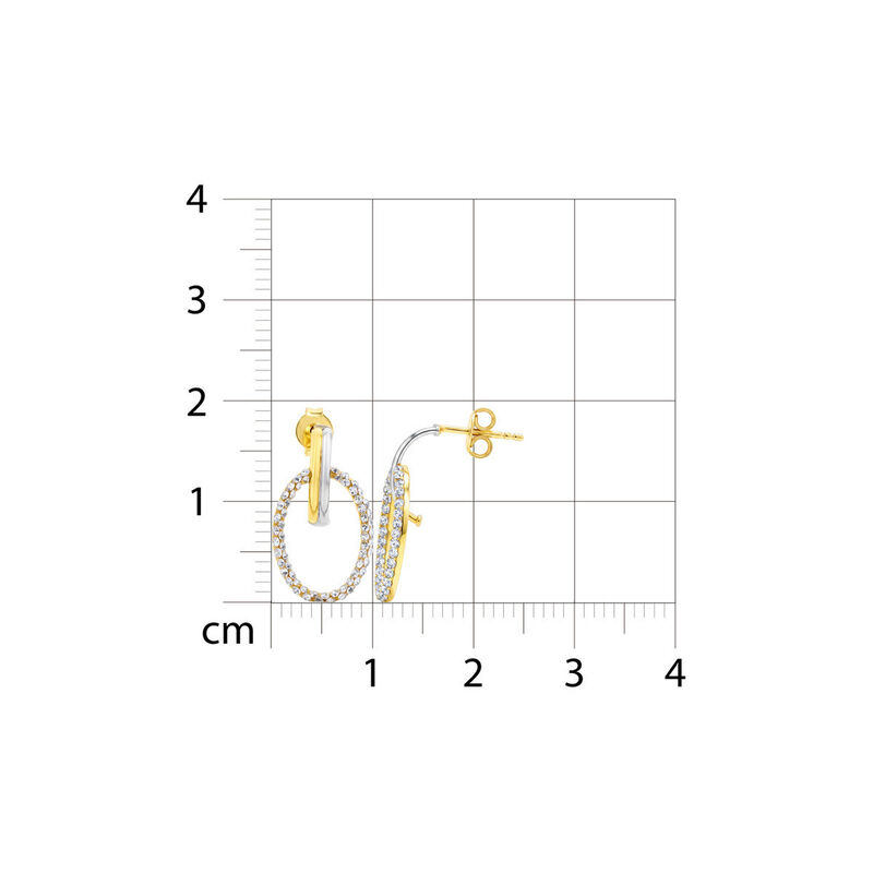 Aretes 2begold Amarillo Con Blanco (925+1/10 14... image number null