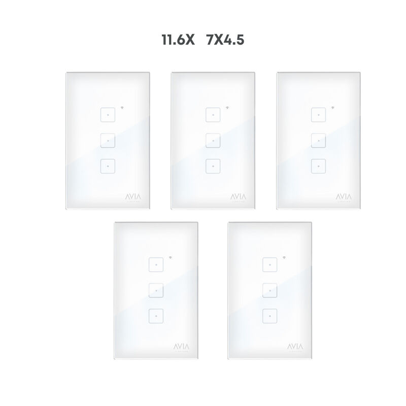 Pack 5 piezas Apagador De Pared Touch De Tres M... image number null
