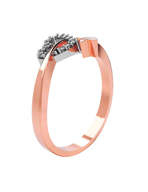 Anillo de Compromiso en Oro Rosa 14K con Circon... image number null