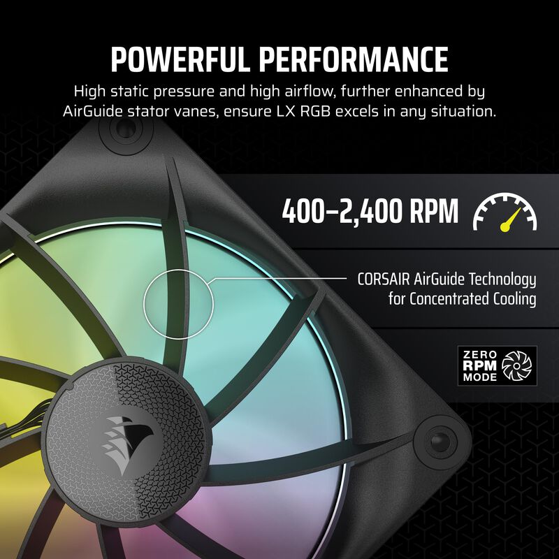Ventilador Corsair Icue Link Lx120 Rgb 120 Mm P... image number null