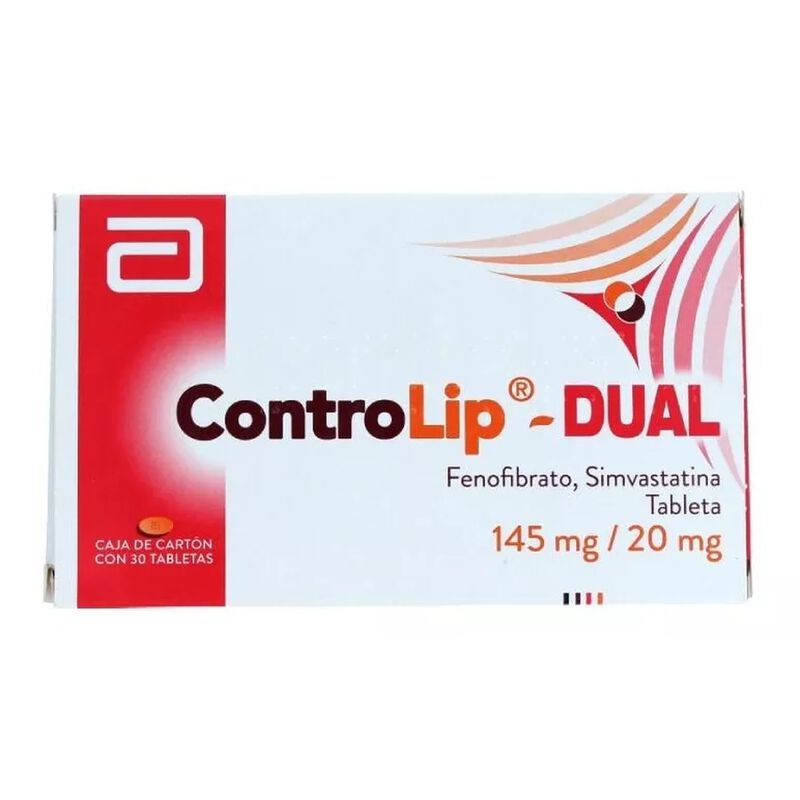 Controlip Dual 30 Tabletas 145/20mg image number null
