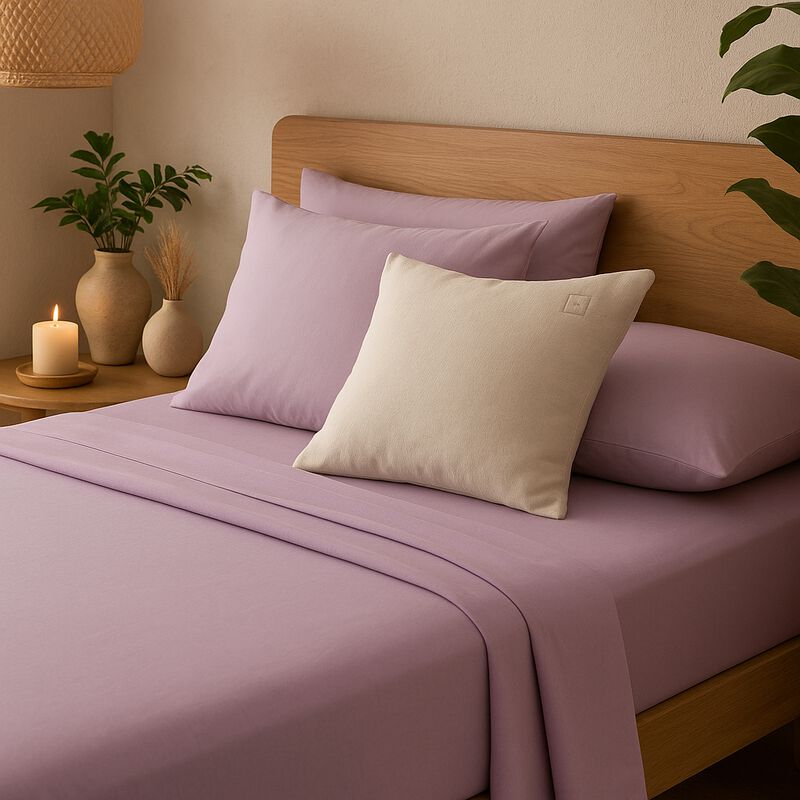 Juego de S&aacute;banas Tacto Algod&oacute;n Suaves y Durader... image number null