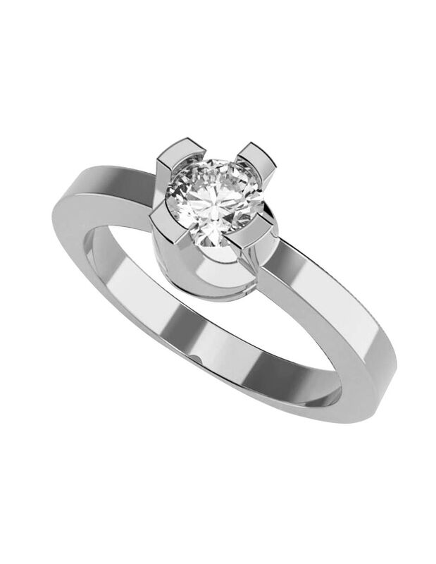 Anillo de Compromiso de 14K con Diamante de Lab... image number null