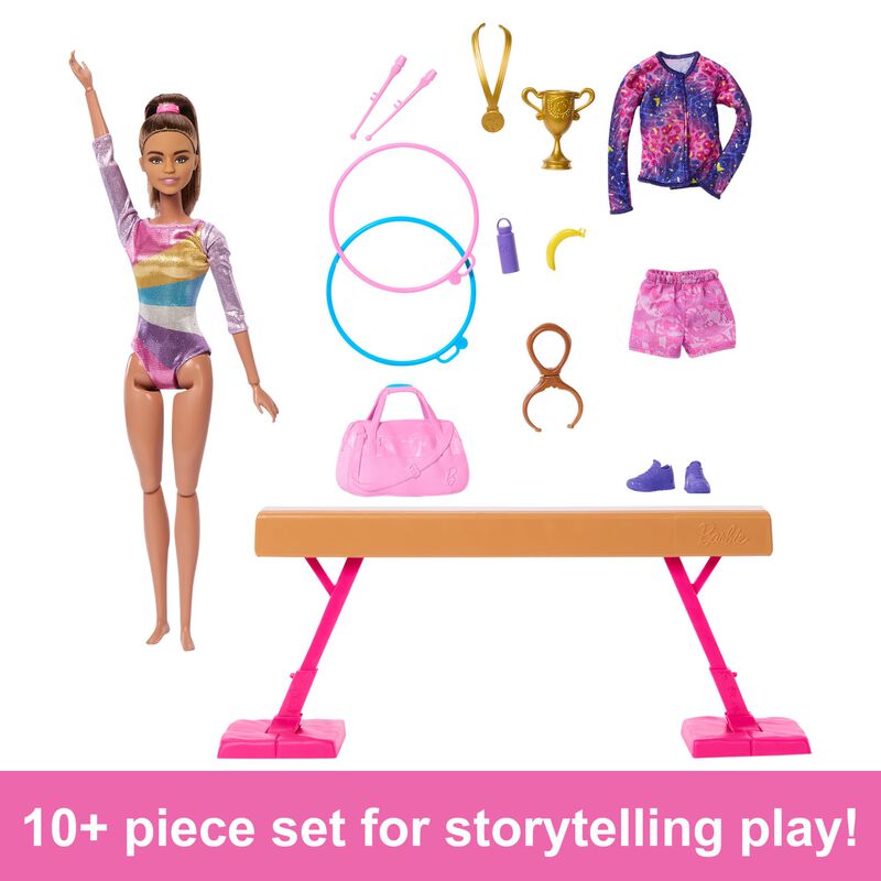 Set De Gimnasia Barbie Careers Con Mu&ntilde;eca Moren... image number null