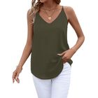 Camisetas Sin Mangas Evera B Talla Grande Color Oliva Con Correa Ajustable