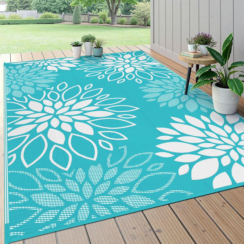 Alfombra Hebe Impermeable 150 cm Floral Reversi... image number null