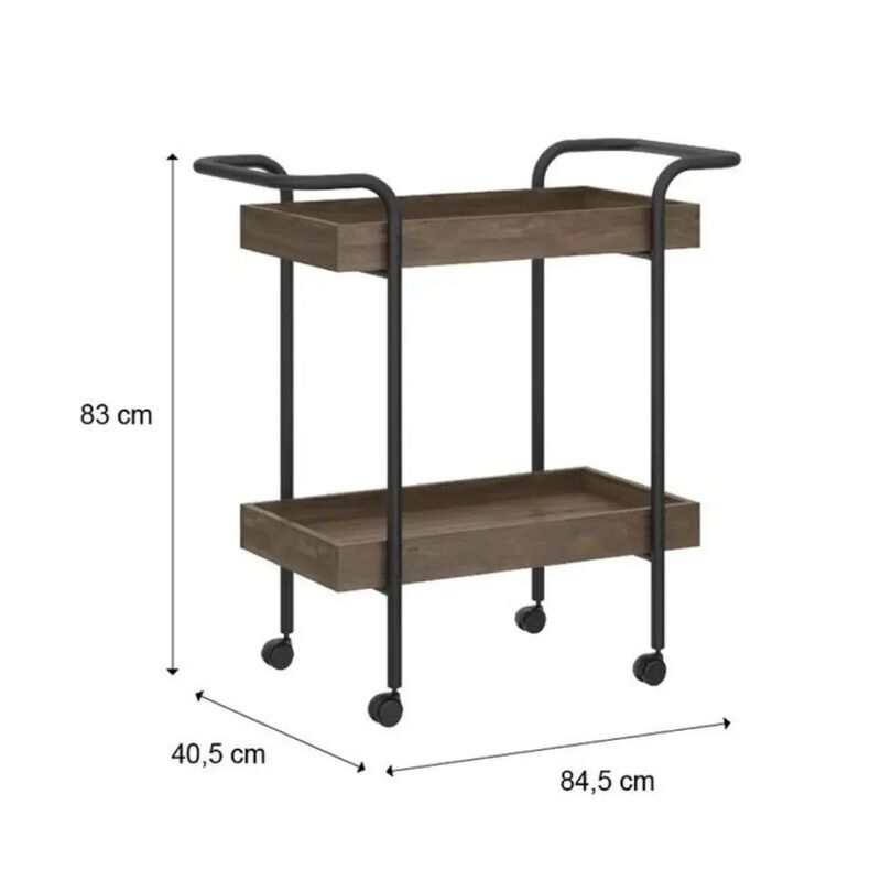 Carrito Auxiliar Bertolini 1284 Legno Negro image number null