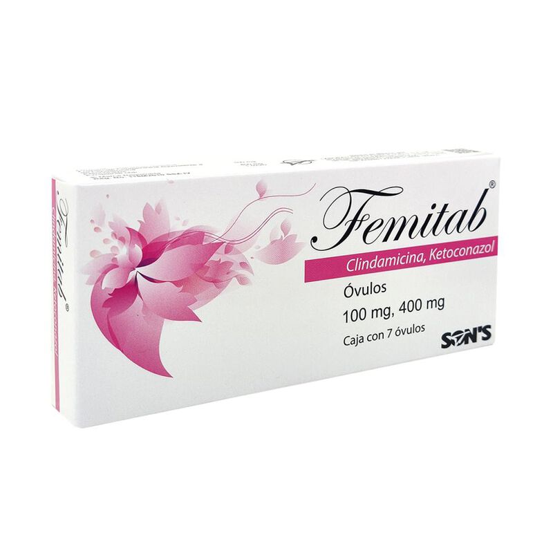 Femitab Ketoconazol Ovulos 100/400 Mg 7 C&aacute;psula... image number null