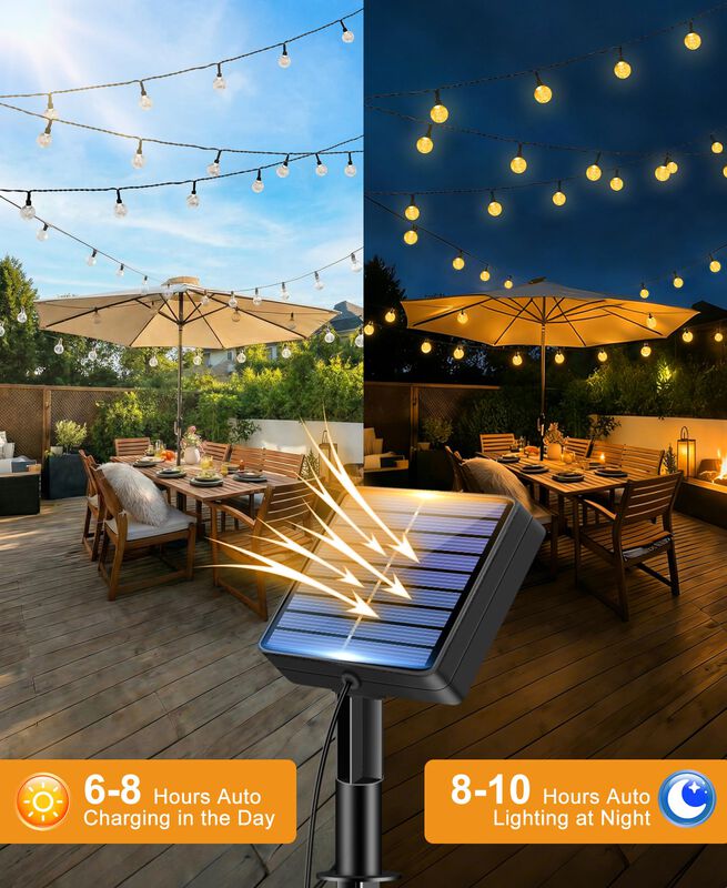 Luces De Cadena Solares Btfarm 49 Pies 50 Led D... image number null