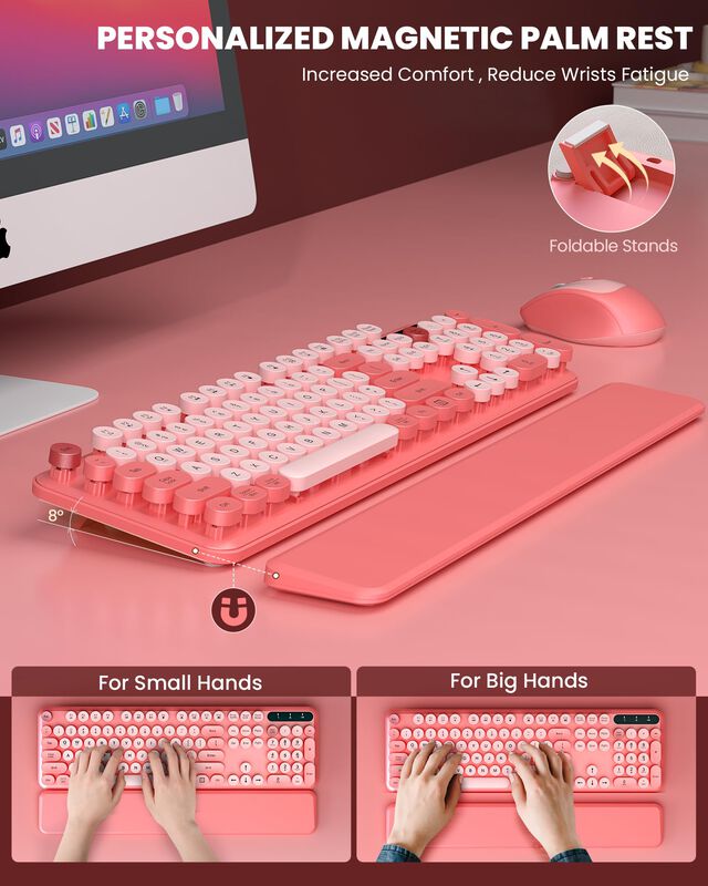 Teclado Y Rat&oacute;n Inal&aacute;mbricos Trueque Cute Typew... image number null