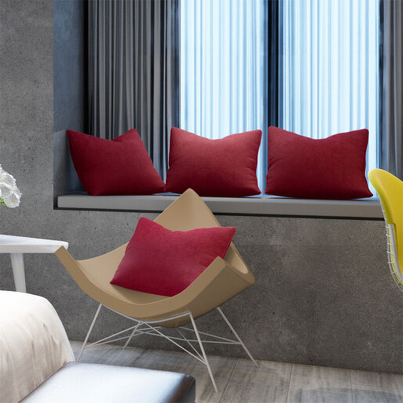 Set de 4 Cojines Dicasa DeltaOne Rojo image number null