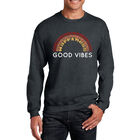 Sudadera De Cuello Redondo Word Art Para Hombre - Good Vibes - Gris