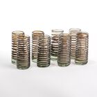 Tequileros Set de 8 Tequileros de Vidrio Soplado Chocolate Marea Baja