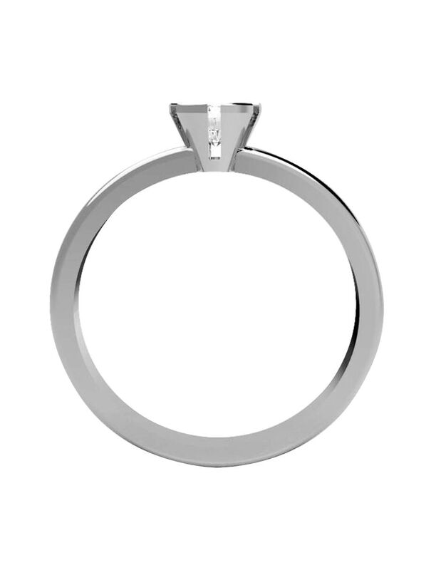 Anillo de Compromiso en Oro Blanco 10K con Circ... image number null