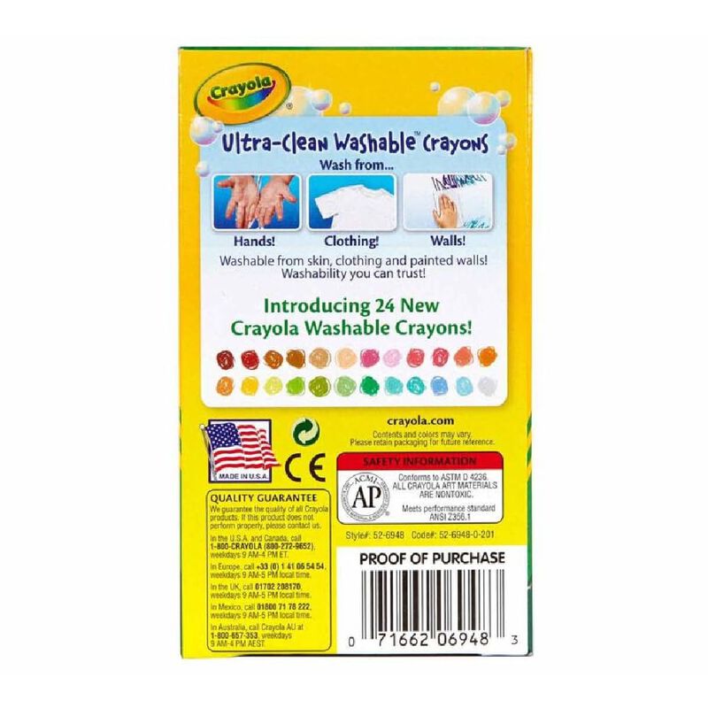 Juego De 48 Crayones Crayola Ultra Clean, Lavab... image number null