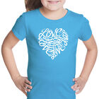 Camiseta Word Art Para Ni&ntilde;a - Amor - Turquesa