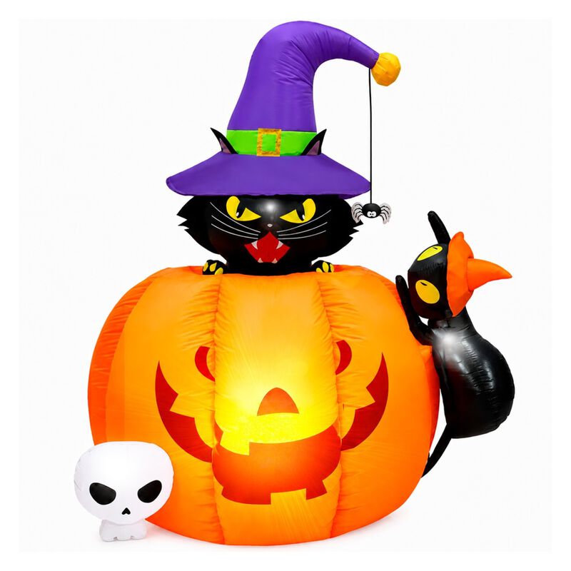 Inflable Halloween Calabaza Gato Negro Brujo 1.... image number null