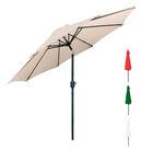 Sombrilla Jardín 2.7m Manivela Beige Angulo Jardimex