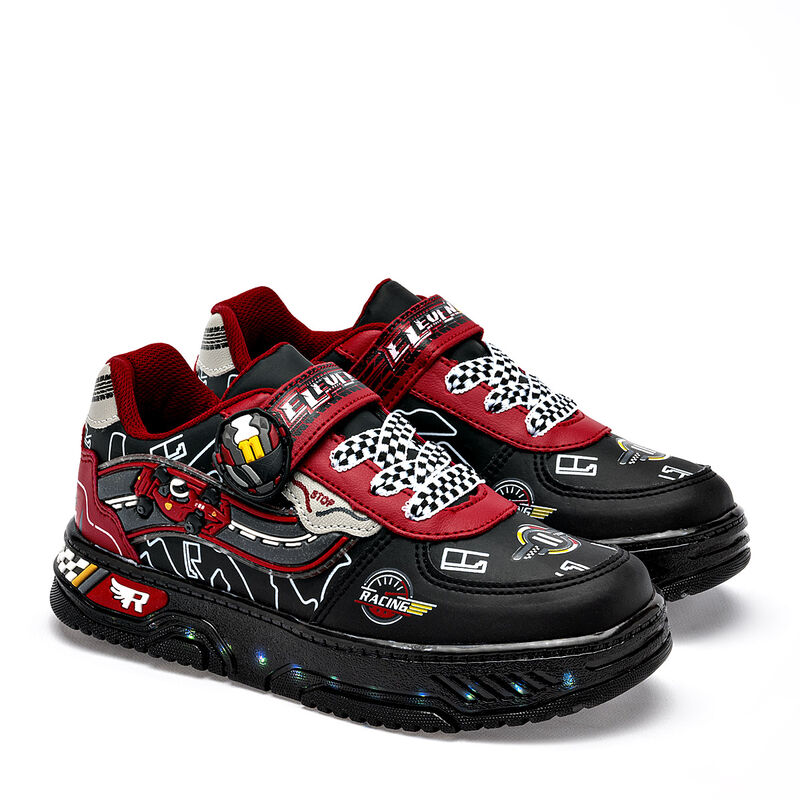 On Kids tenis para ni&ntilde;o  negro rojo cod 140997-... image number null