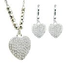 Collar y aretes Coraz&oacute;n con plata .925 Zvezda