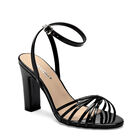 Moramora zapatilla abierta para mujer negro charol cod 140721-E