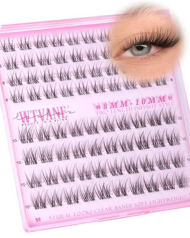 Racimos De Pesta&ntilde;as Wtvane 8‑10 mm Natural C‑cu... image number null