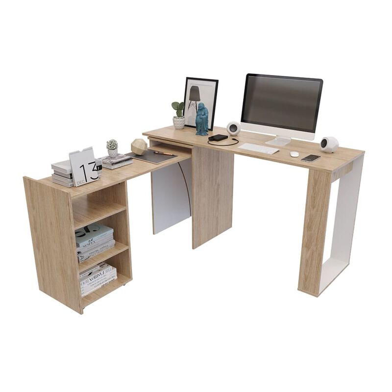 Escritorio en L Expandible SPAQUA Ajuste de Tam... image number null