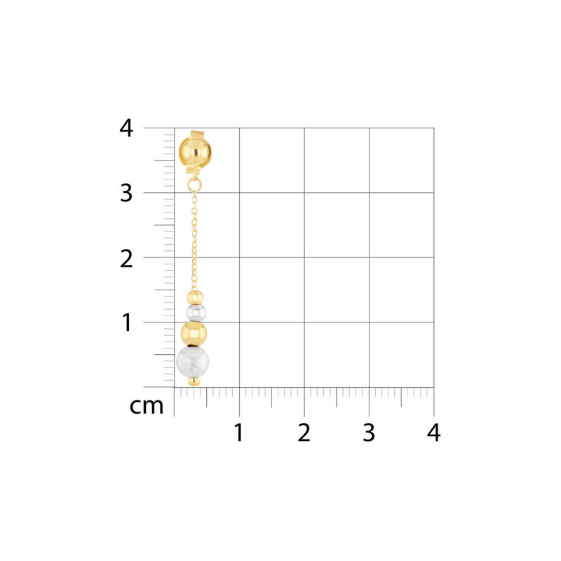 Aretes De Oro Amarillo Y Blanco 14K image number null