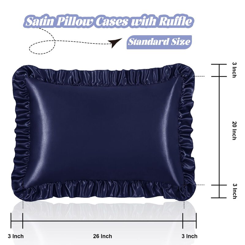 Funda De Almohada Homiest Est&aacute;ndar Azul Marino ... image number null