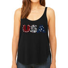 Tank Top Holgado Premium Word Art Para Mujer - Fuegos Artificiales- Negro