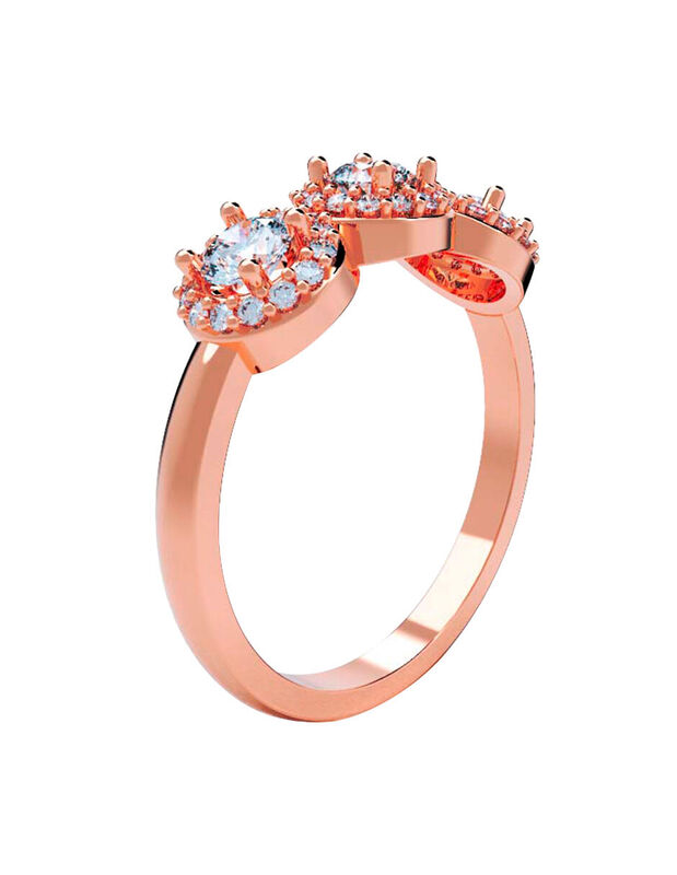 Anillo de Compromiso en Oro Rosa 14K con Circon... image number null