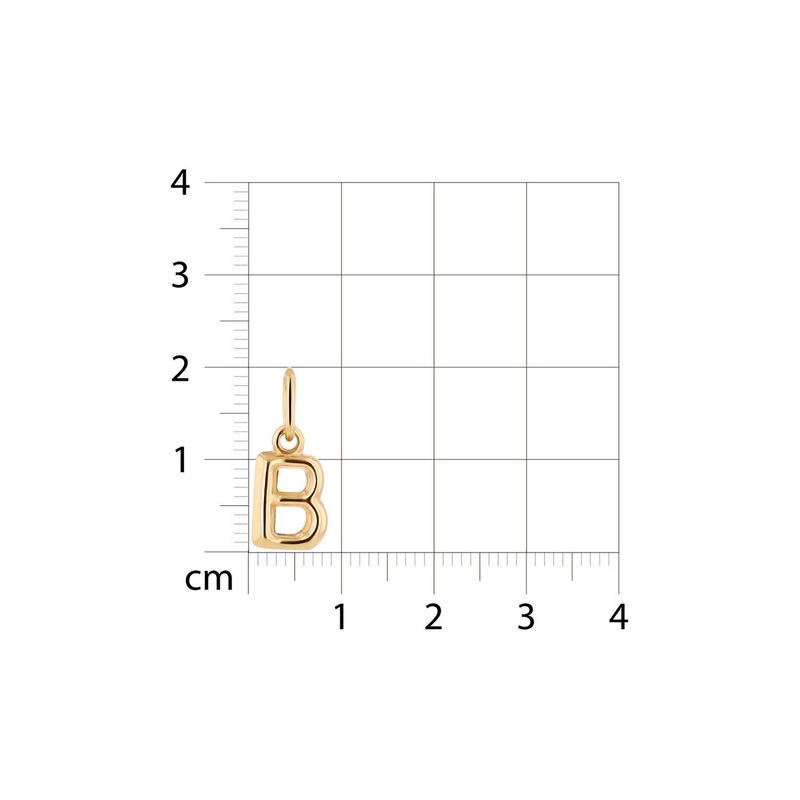 Dije De Oro Amarillo De 10K (Letra B) Sin Caden... image number null
