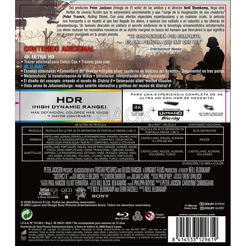 Distrito 9 [4k Uhd,blu-ray] (2009) District 9 image number null