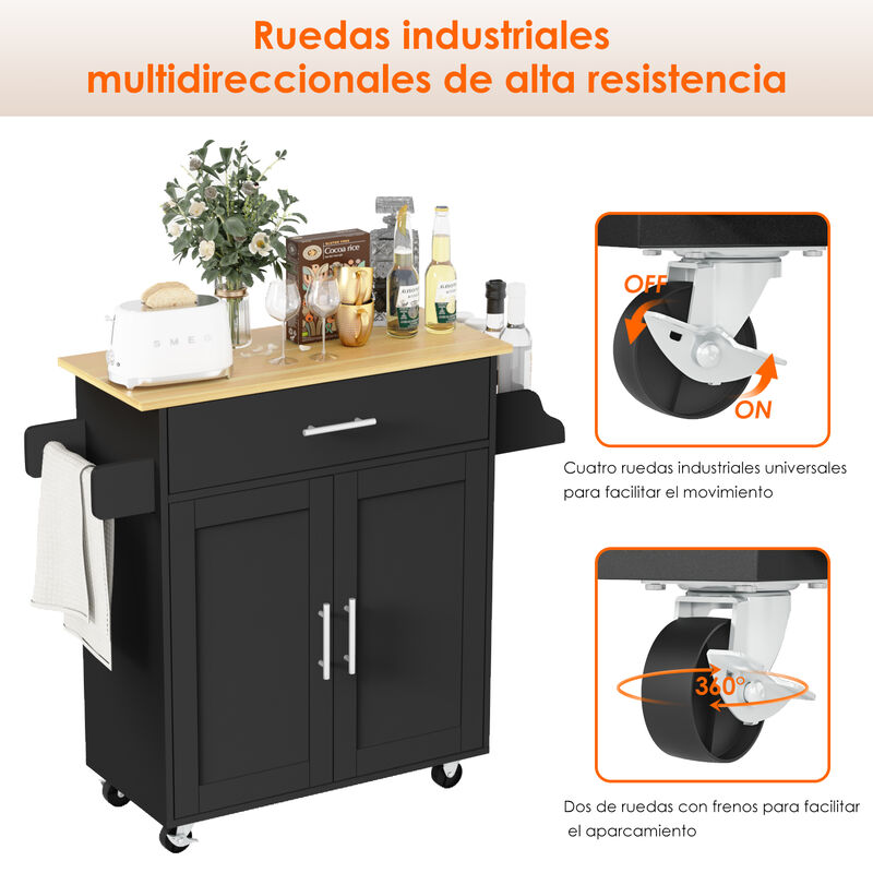 Carrito de Almacenamiento con Estante Ajustable... image number null