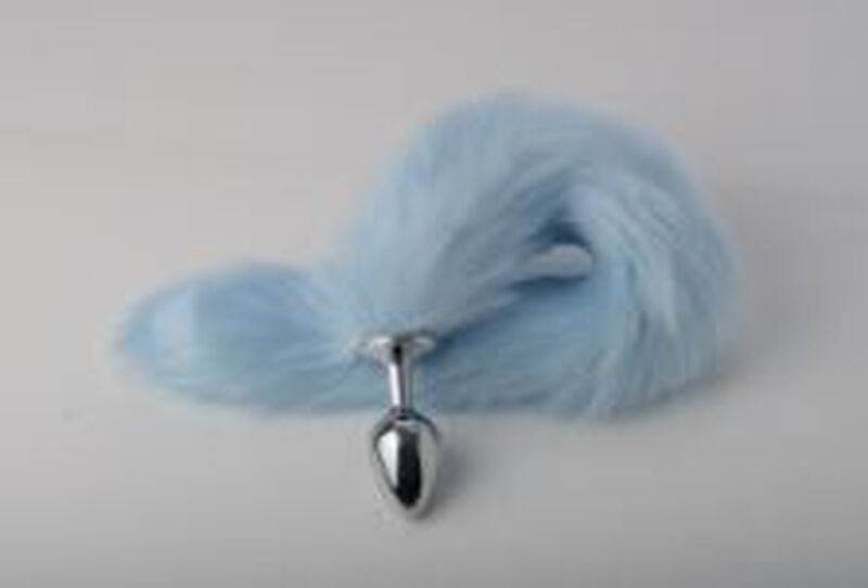 COLITA DE ZORRO ANAL AZUL BUTT image number null