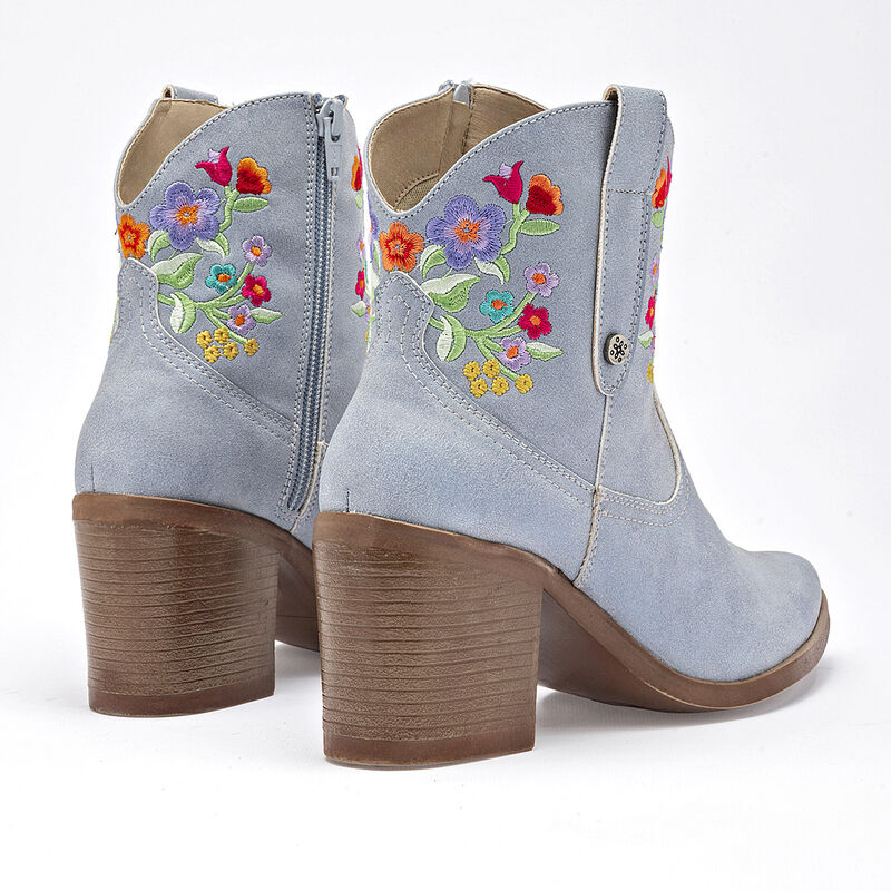 Mora Tierra bot&iacute;n tac&oacute;n para mujer  azul multic... image number null