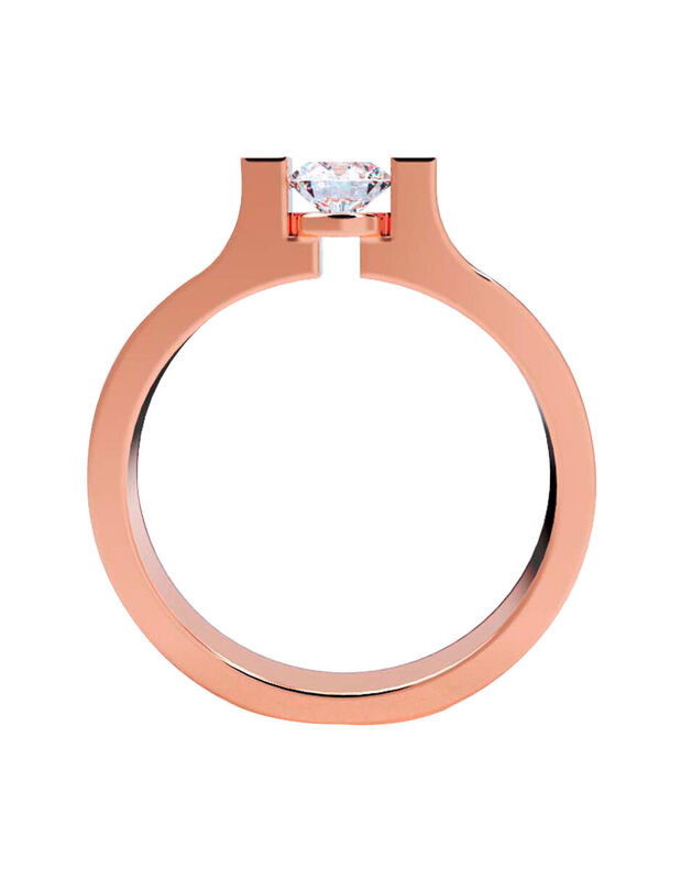 Anillo de Compromiso de 14K con Diamante de Lab... image number null