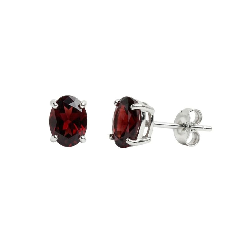 Aretes Gaia Granate Mini De Plata image number null