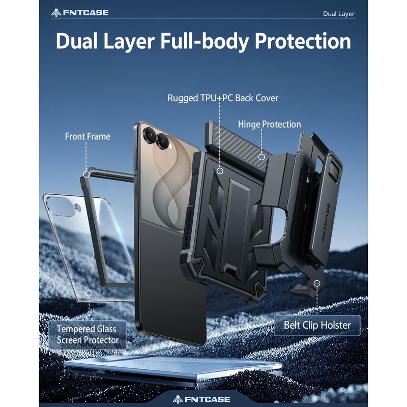 Funda FNTCASE para Galaxy Z Flip 8 con Soporte image number null