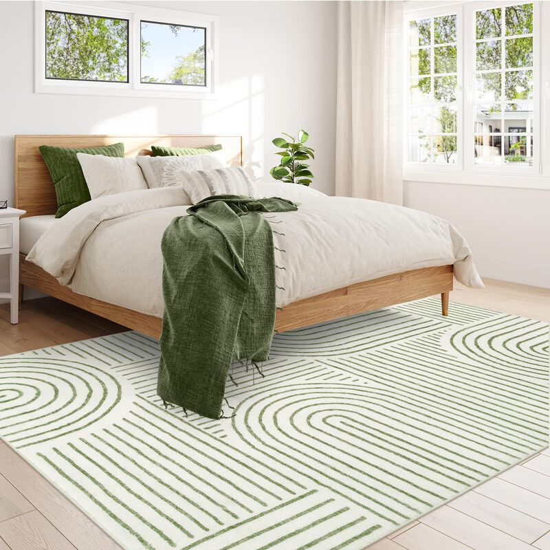 Alfombra Lahome Abstract 152x244 cm Verde Suave... image number null