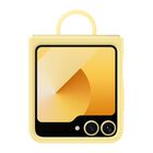 Funda Para Tel&eacute;fono Samsung Galaxy Z Flip 6 De Silicona Con Anillo Amarillo