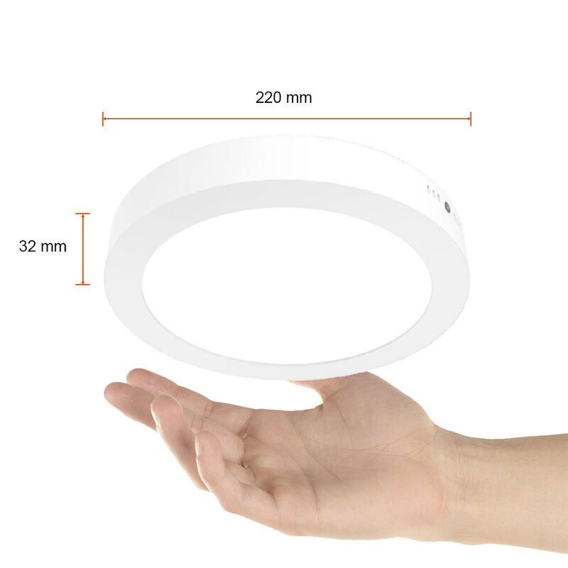 Lampara Sobreponer Techo Blanco 18w Luz Suave C... image number null